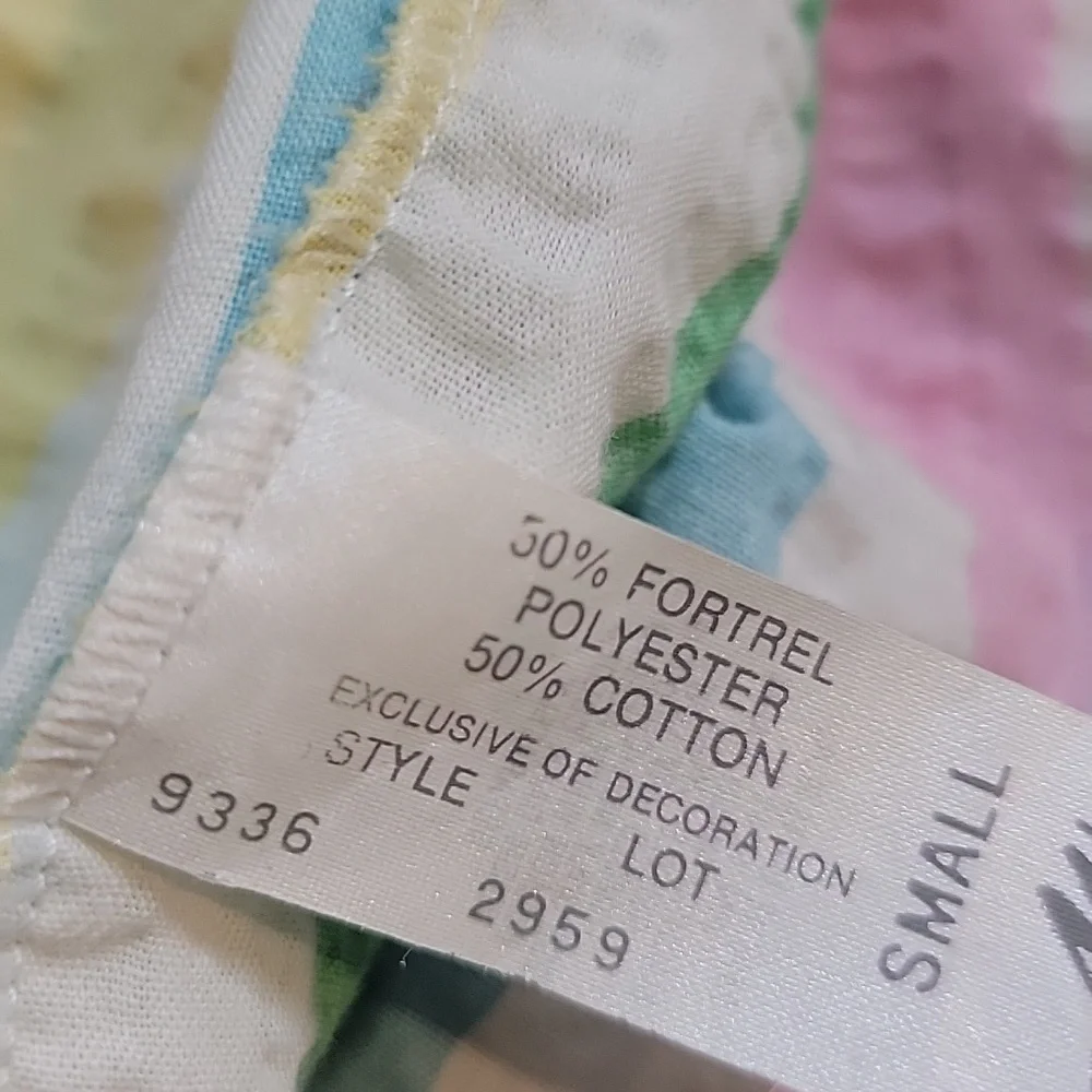 VTG | Vintage Multicolored Striped Kimono Style Robe - Picture 9 of 11